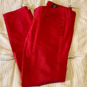 J.Crew toothpick red ankle pants